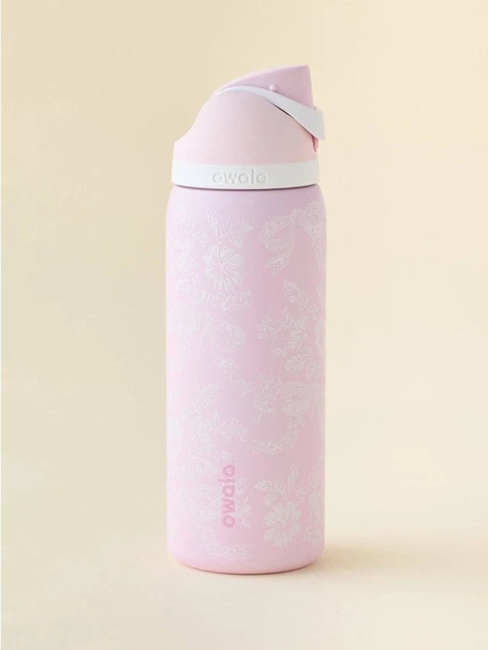 Owala spring revival 32oz Pink floral Stainless Steel Water Bottle freesip